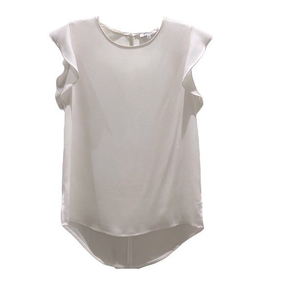 Aritzia Babaton Chaplin Flutter Sleeve Blouse - White - XS - Picture 1 of 5